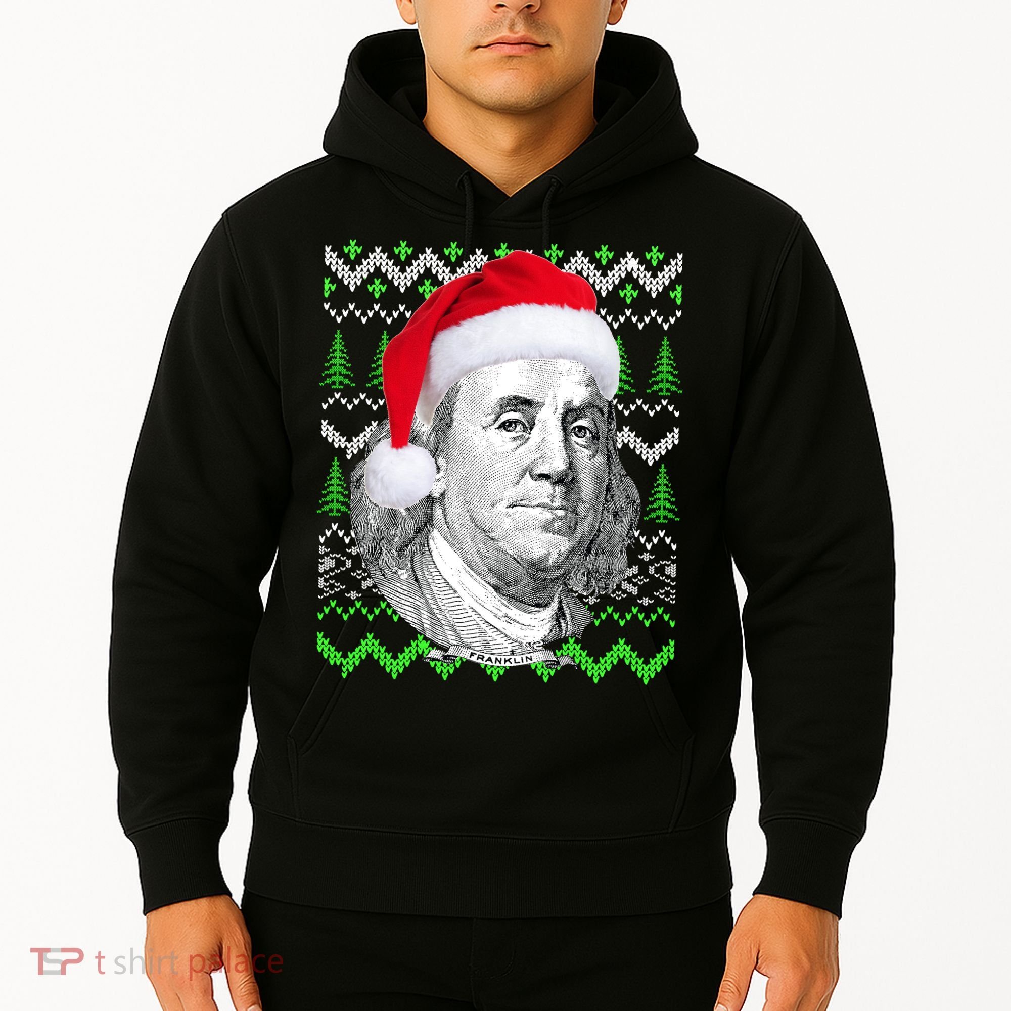 Benjamin Franklin Ugly Christmas Sweater Hoodie