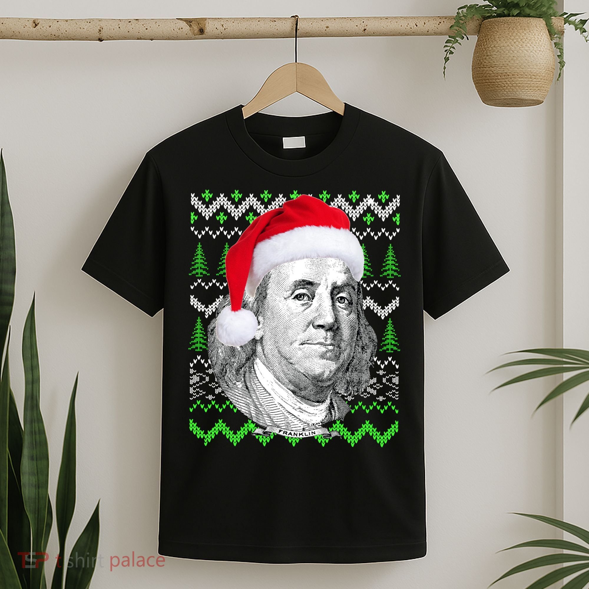 Benjamin Franklin Ugly Christmas Sweater T-Shirt