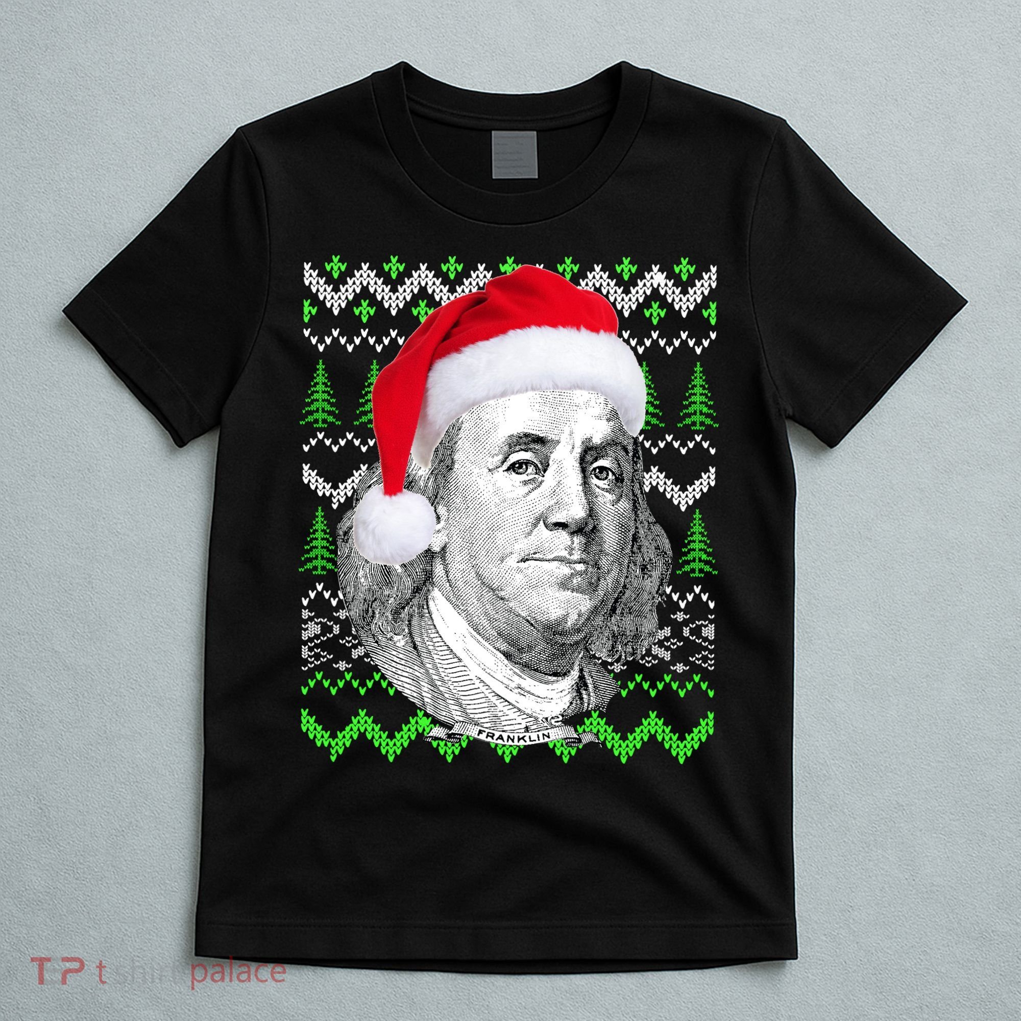 Benjamin Franklin Ugly Christmas Sweater T-Shirt