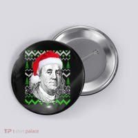 Benjamin Franklin Ugly Christmas Sweater Button thumb 0