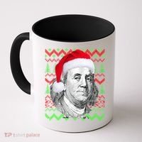 Benjamin Franklin Ugly Christmas Sweater Coffee Mug thumb 0