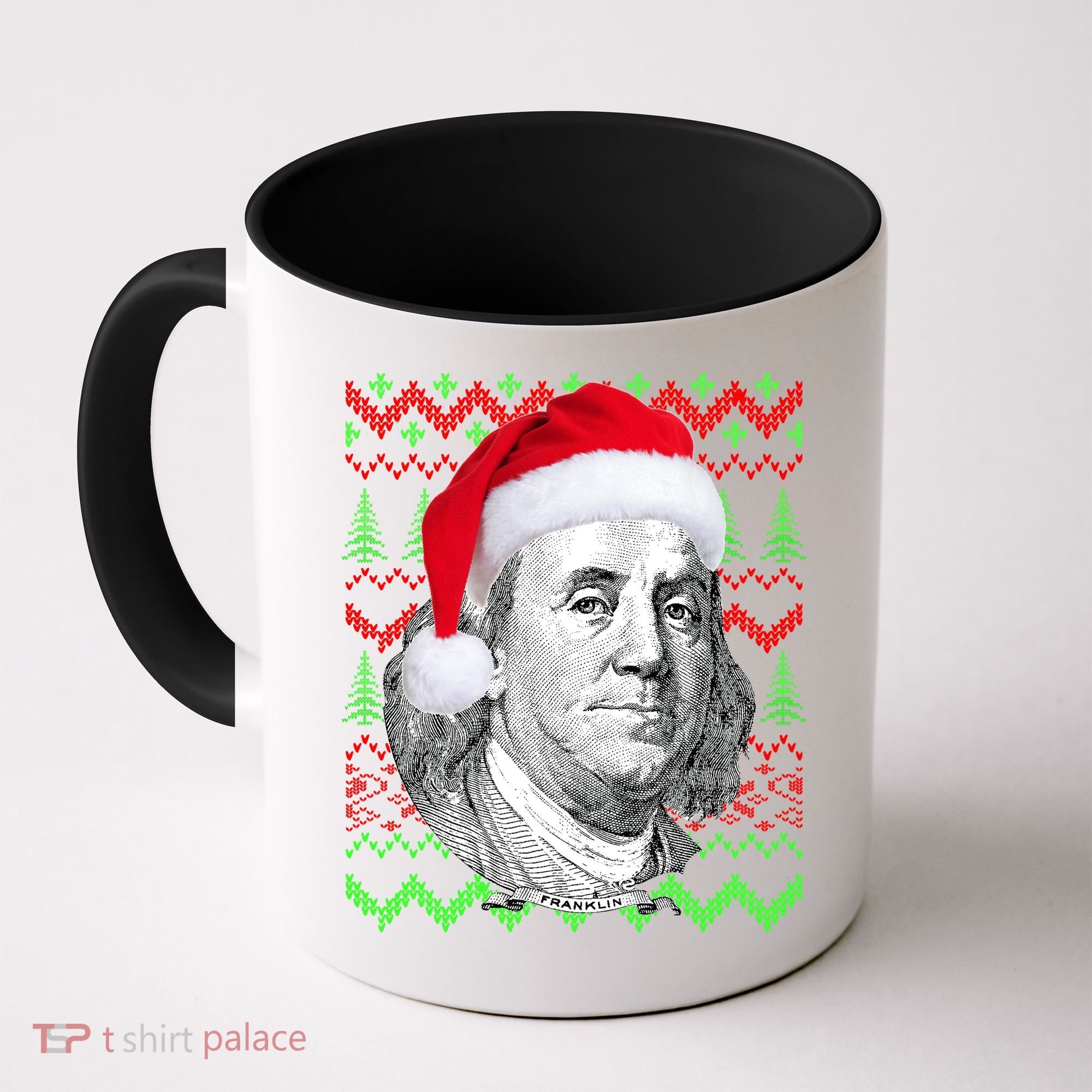 Benjamin Franklin Ugly Christmas Sweater Coffee Mug