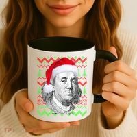Benjamin Franklin Ugly Christmas Sweater Coffee Mug thumb 3