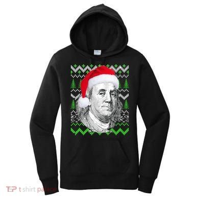 Benjamin Franklin Ugly Christmas Sweater Women's Hoodie