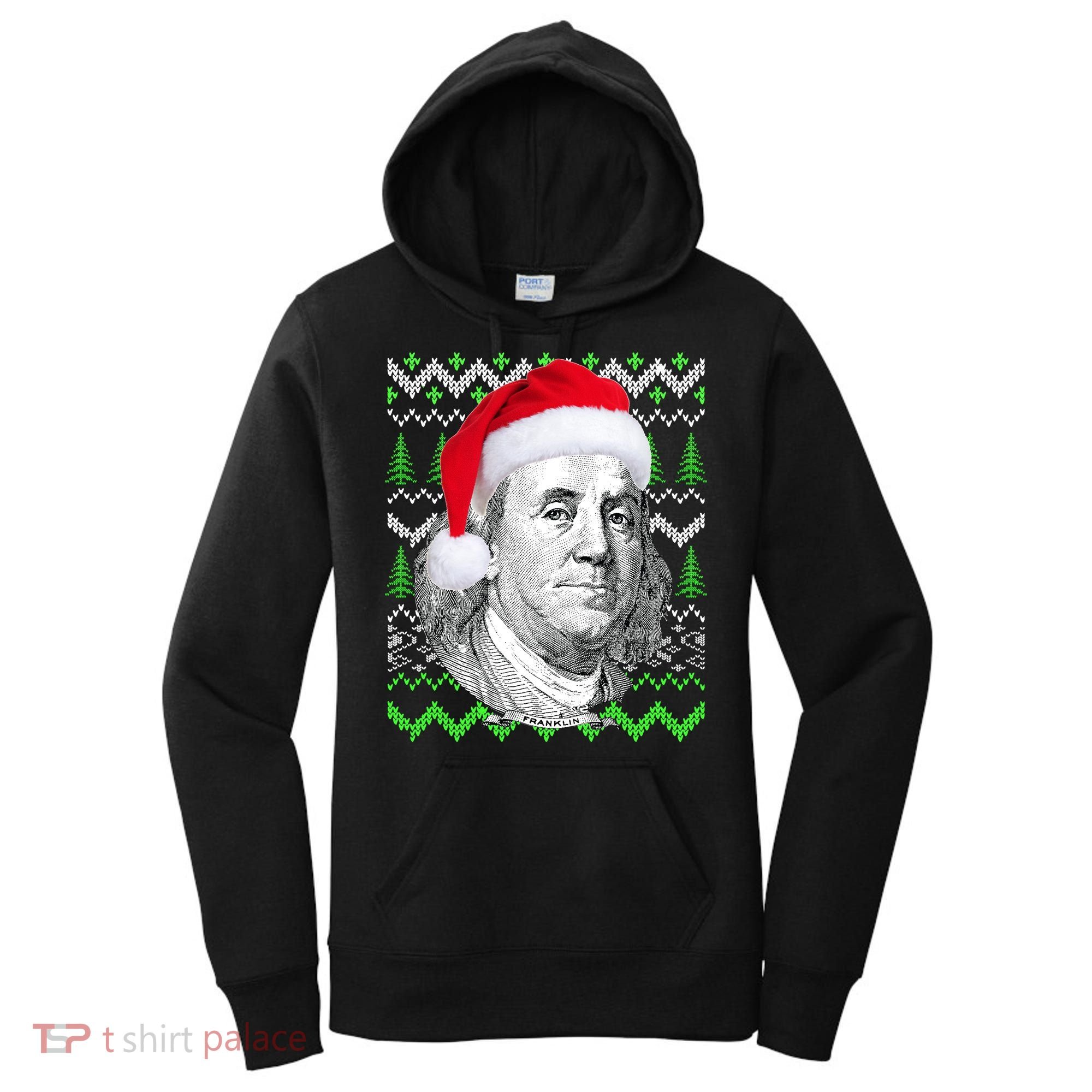 Benjamin Franklin Ugly Christmas Sweater Women's Hoodie