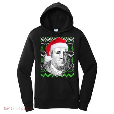 Benjamin Franklin Ugly Christmas Sweater Women's Hoodie