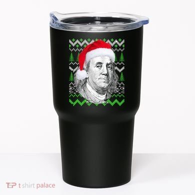 Benjamin Franklin Ugly Christmas Sweater Tumbler