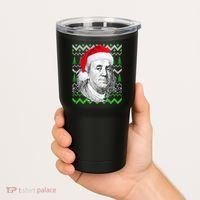 Benjamin Franklin Ugly Christmas Sweater Tumbler thumb 2
