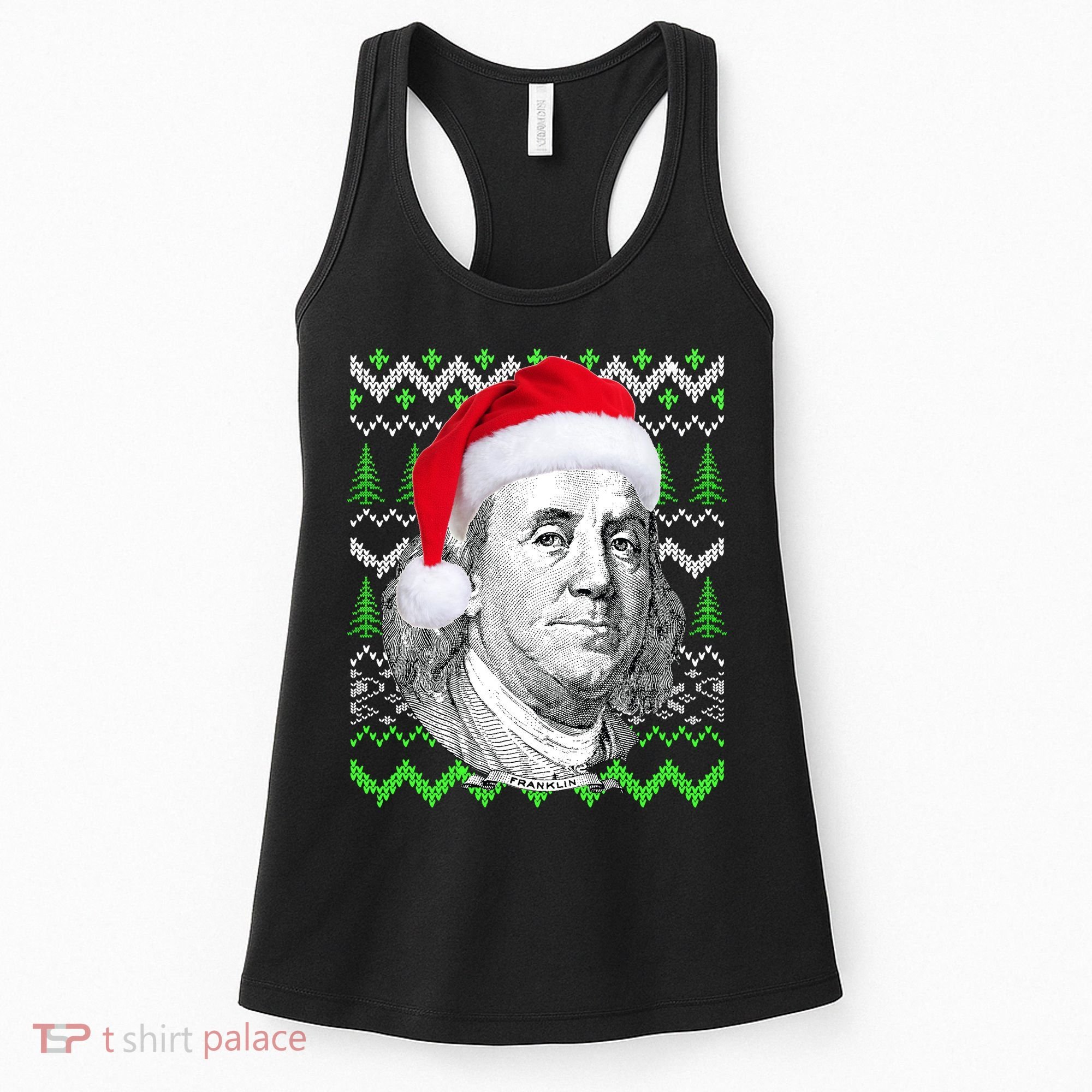 Benjamin Franklin Ugly Christmas Sweater Women's Tank Top