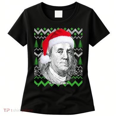 Benjamin Franklin Ugly Christmas Sweater Women's T-Shirt