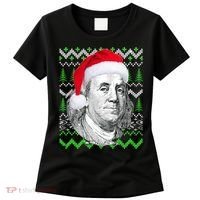 Benjamin Franklin Ugly Christmas Sweater Women's T-Shirt thumb 0