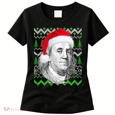Benjamin Franklin Ugly Christmas Sweater Women's T-Shirt