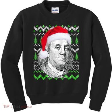 Benjamin Franklin Ugly Christmas Sweater Kids Sweatshirt