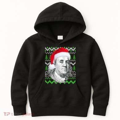 Benjamin Franklin Ugly Christmas Sweater Kids Hoodie