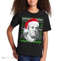 Benjamin Franklin Ugly Christmas Sweater Kids T-Shirt thumb 2
