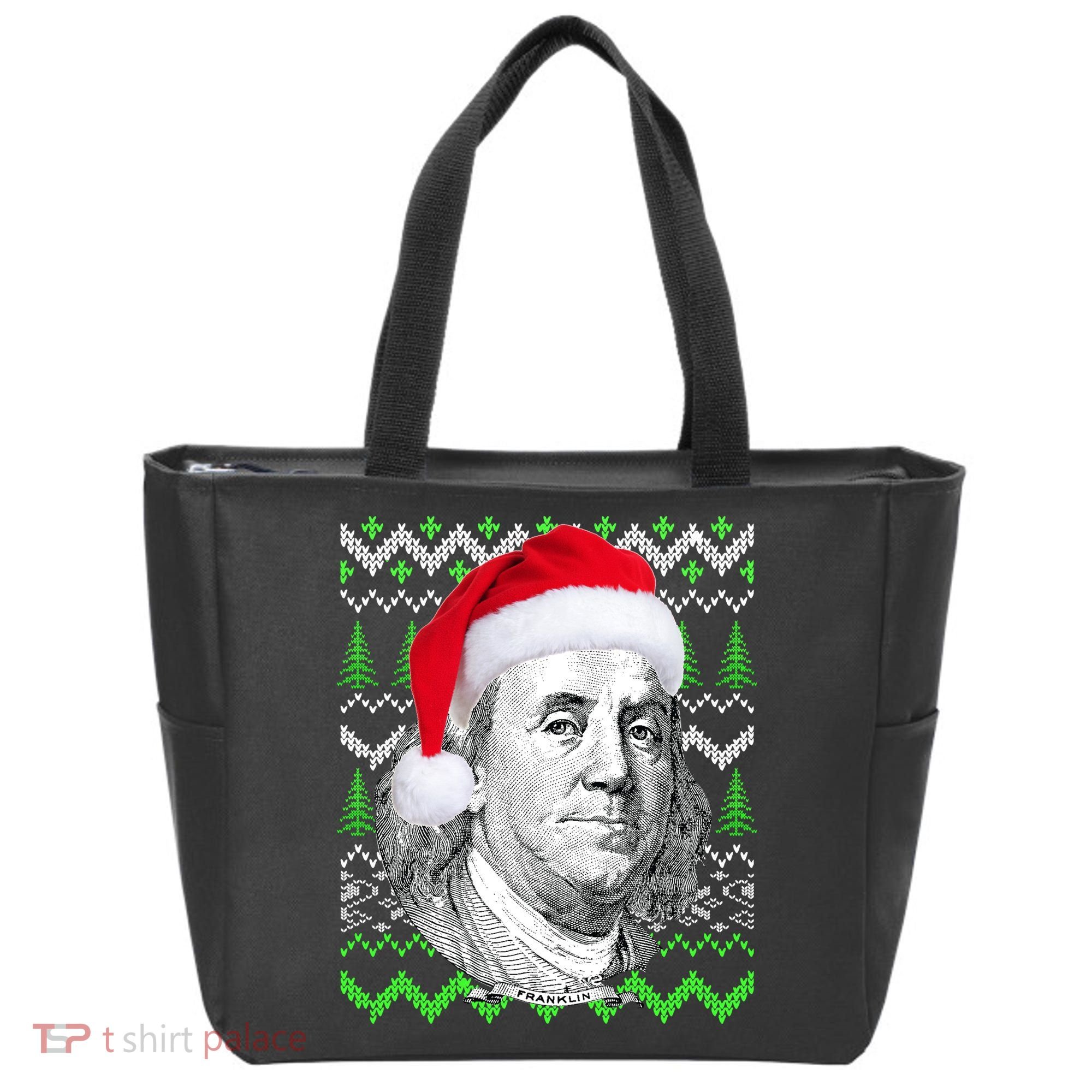 Benjamin Franklin Ugly Christmas Sweater Tote Bag
