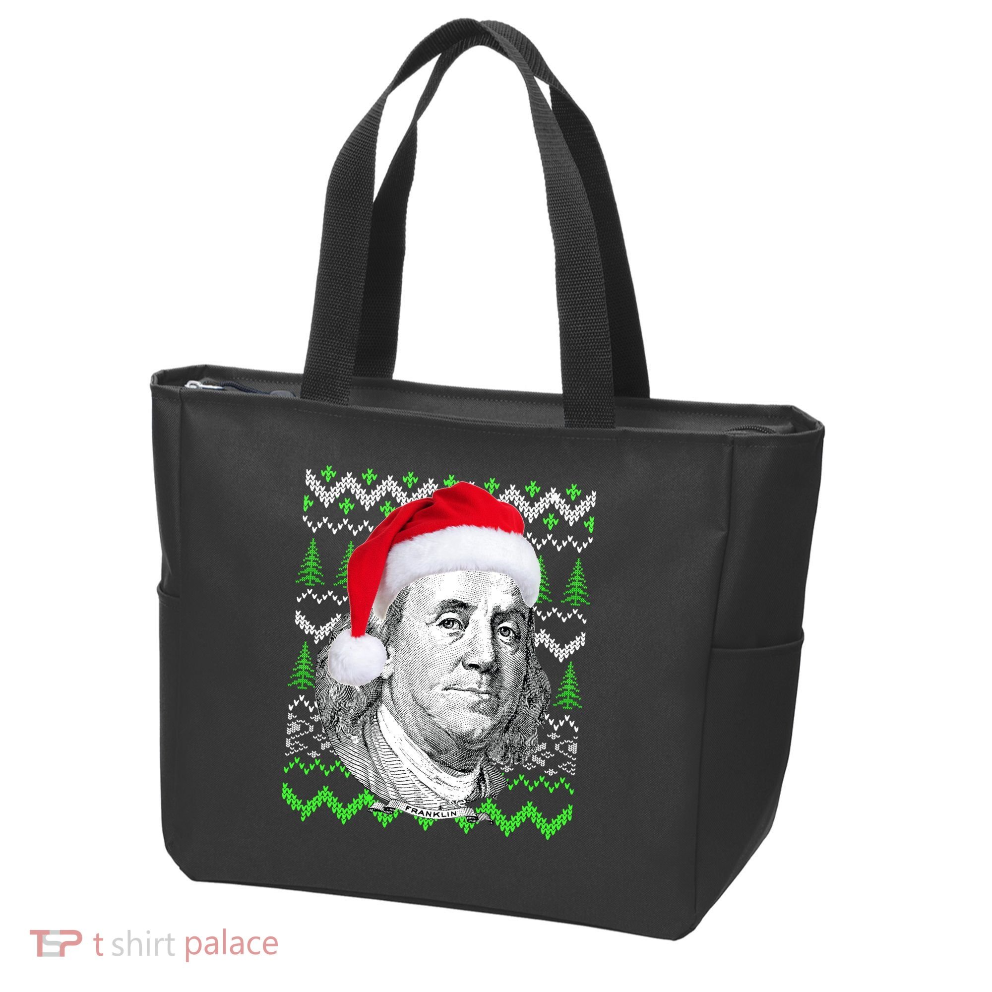 Benjamin Franklin Ugly Christmas Sweater Tote Bag