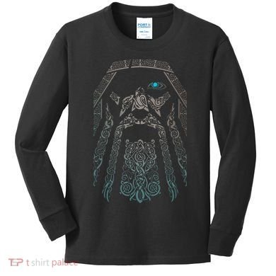 Blue Eye Oden God Kids Long Sleeve Shirt