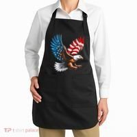Bald Eagle & Patriotic American Flag 4th Of July Apron thumb 2