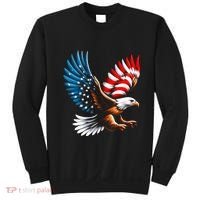 Bald Eagle & Patriotic American Flag 4th Of July Sweatshirt thumb 0