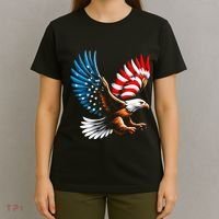 Bald Eagle & Patriotic American Flag 4th Of July T-Shirt thumb 4