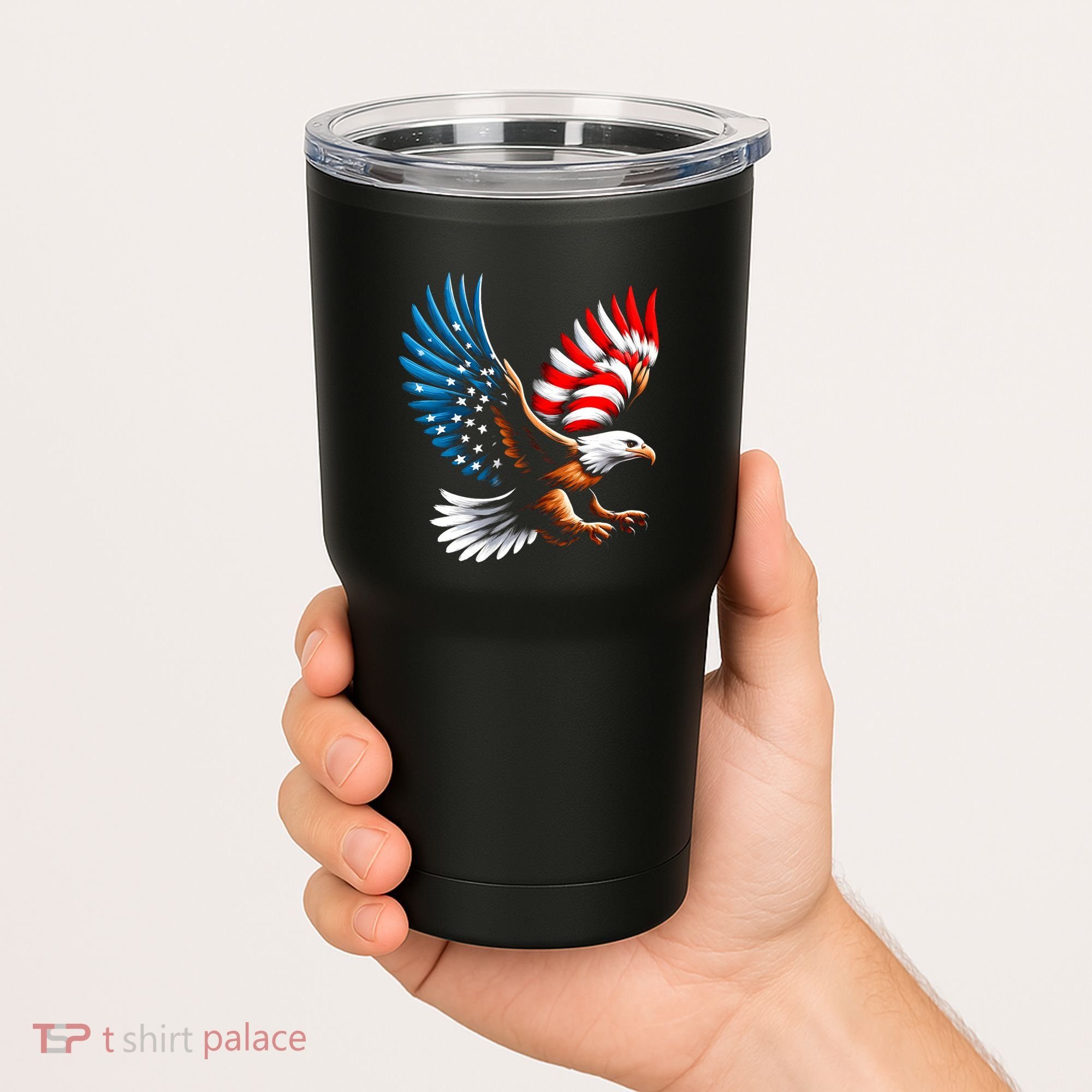 Bald Eagle & Patriotic American Flag 4th Of July Tumbler
