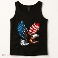 Bald Eagle & Patriotic American Flag 4th Of July Tank Top thumb 2