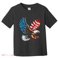Bald Eagle & Patriotic American Flag 4th Of July Toddler T-Shirt thumb 0