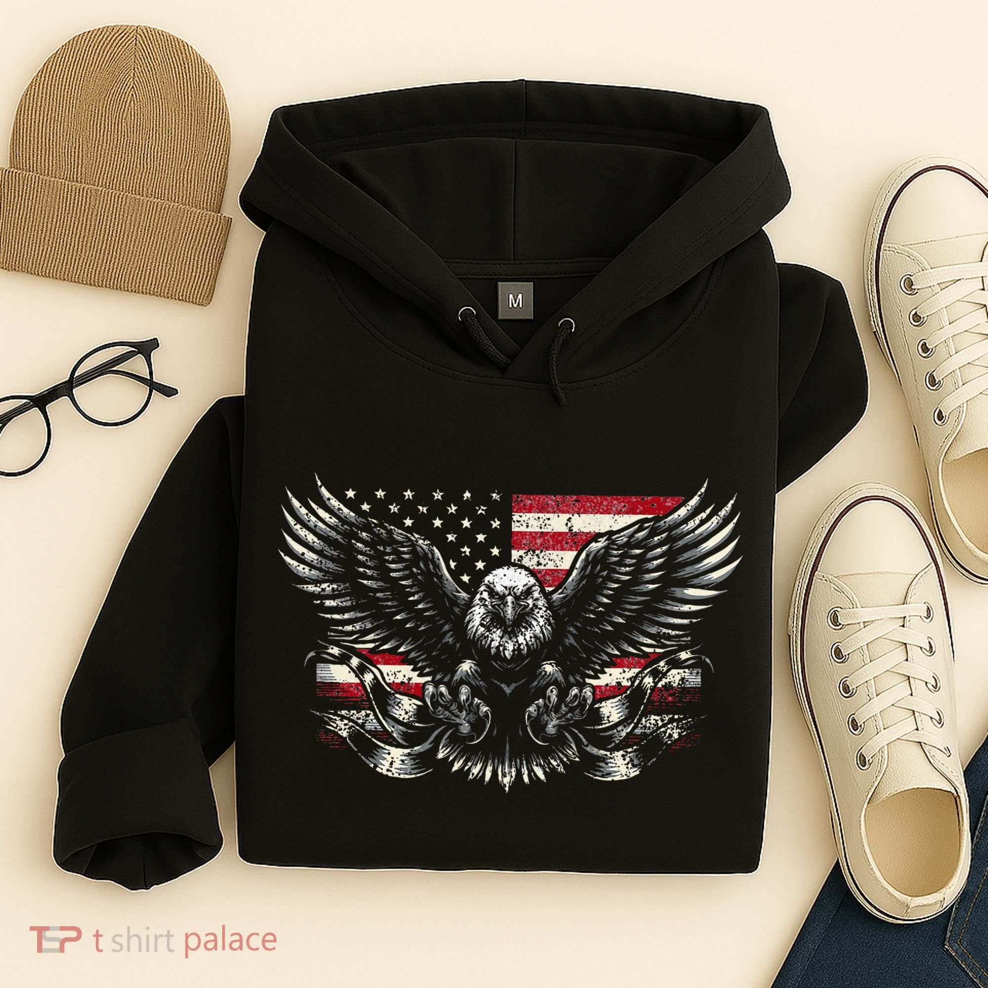 Bald Eagle Patriotic American Eagle Hoodie