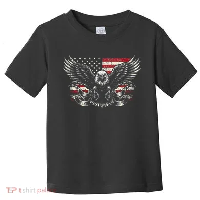 Bald Eagle Patriotic American Eagle Toddler T-Shirt