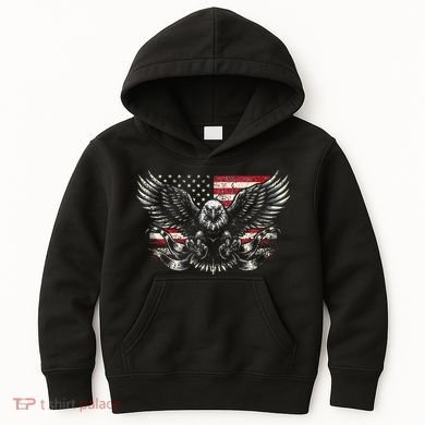 Bald Eagle Patriotic American Eagle Kids Hoodie