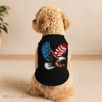 Bald Eagle & Patriotic American Flag 4th Of July Doggie Tank thumb 2