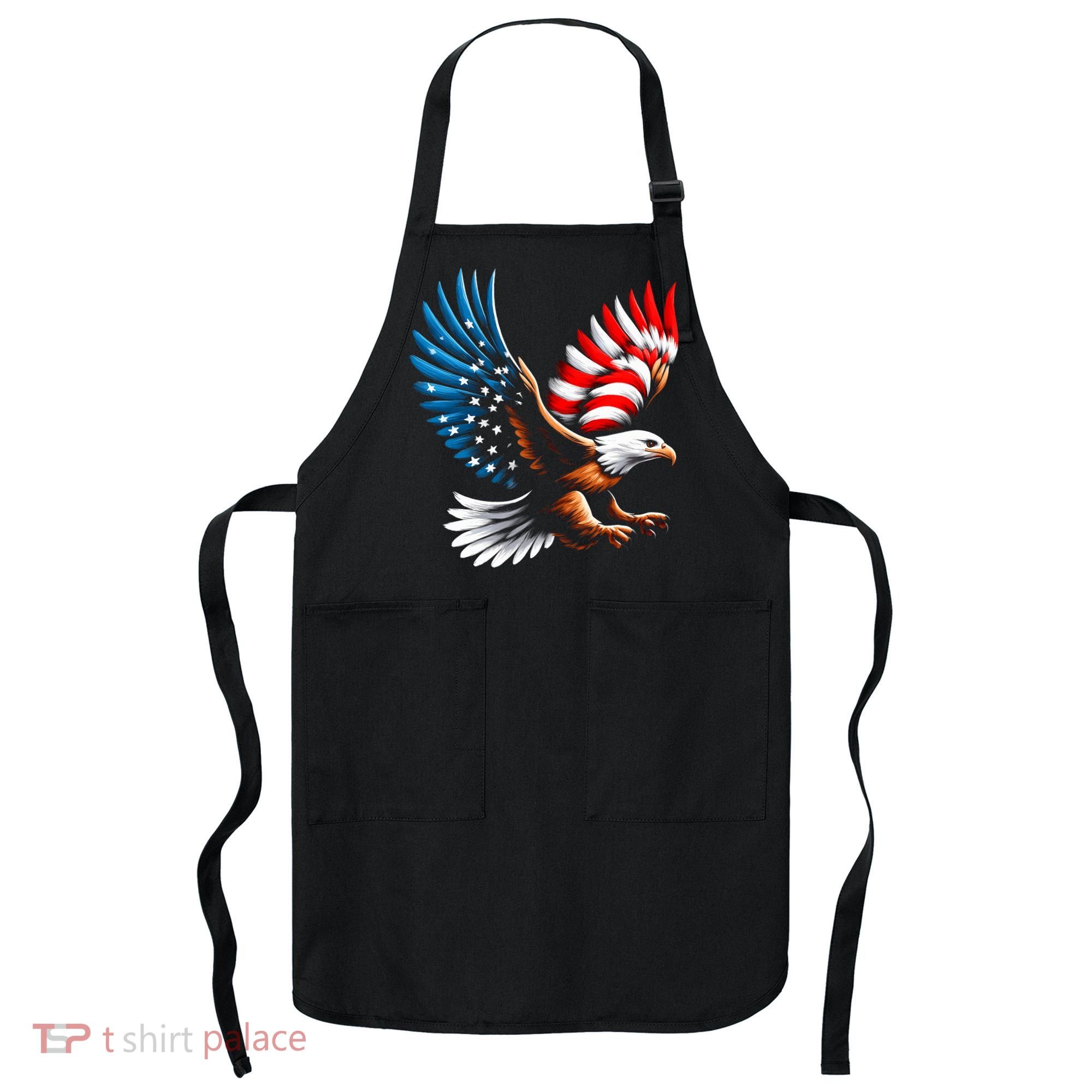 Bald Eagle & Patriotic American Flag 4th Of July Apron
