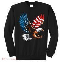 Bald Eagle & Patriotic American Flag 4th Of July Sweatshirt thumb 0