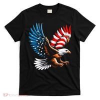 Bald Eagle & Patriotic American Flag 4th Of July T-Shirt thumb 0