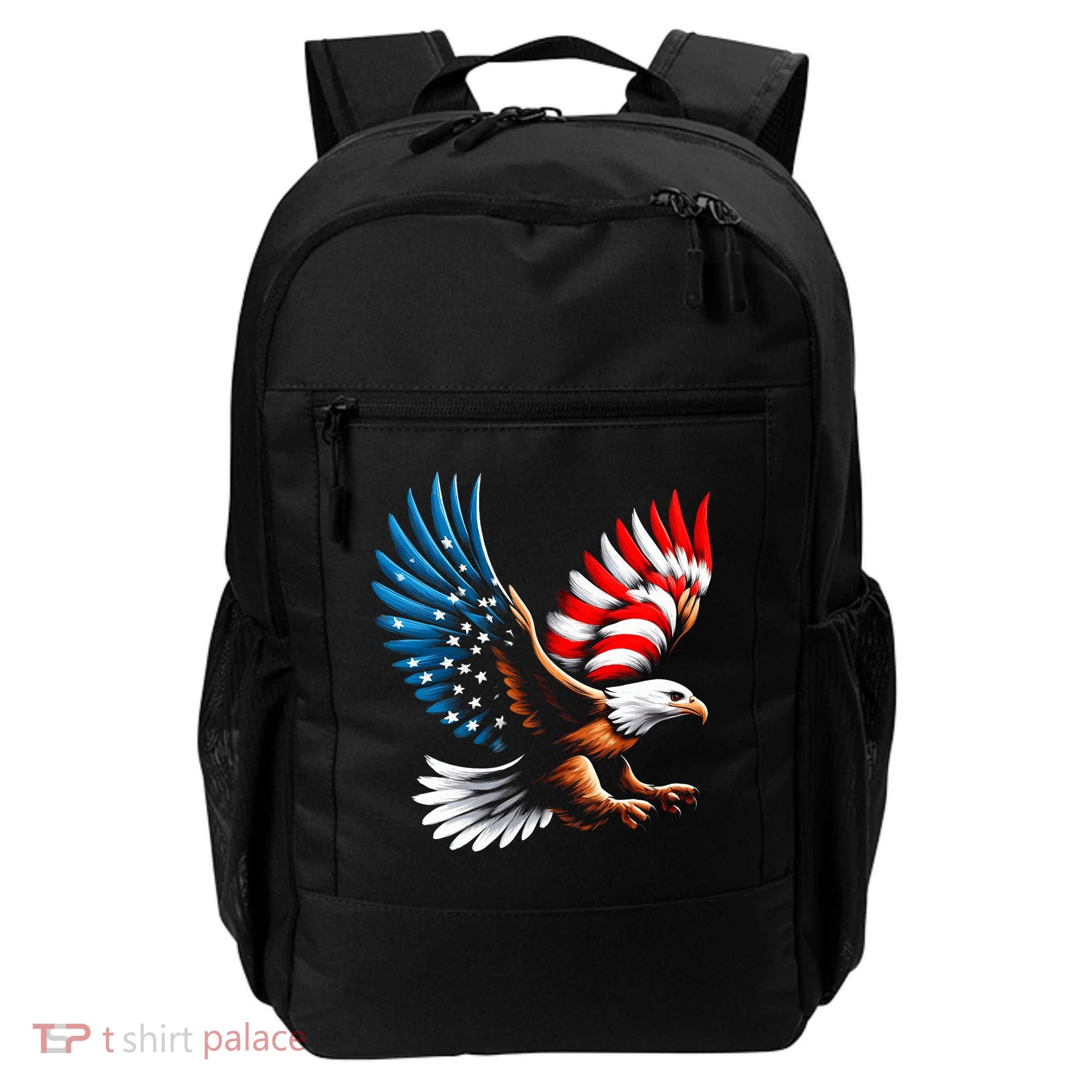 Bald Eagle & Patriotic American Flag 4th Of July Backpack