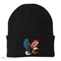 Bald Eagle & Patriotic American Flag 4th Of July Beanie thumb 0