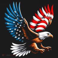 Bald Eagle & Patriotic American Flag 4th Of July Women's Hoodie thumb 2