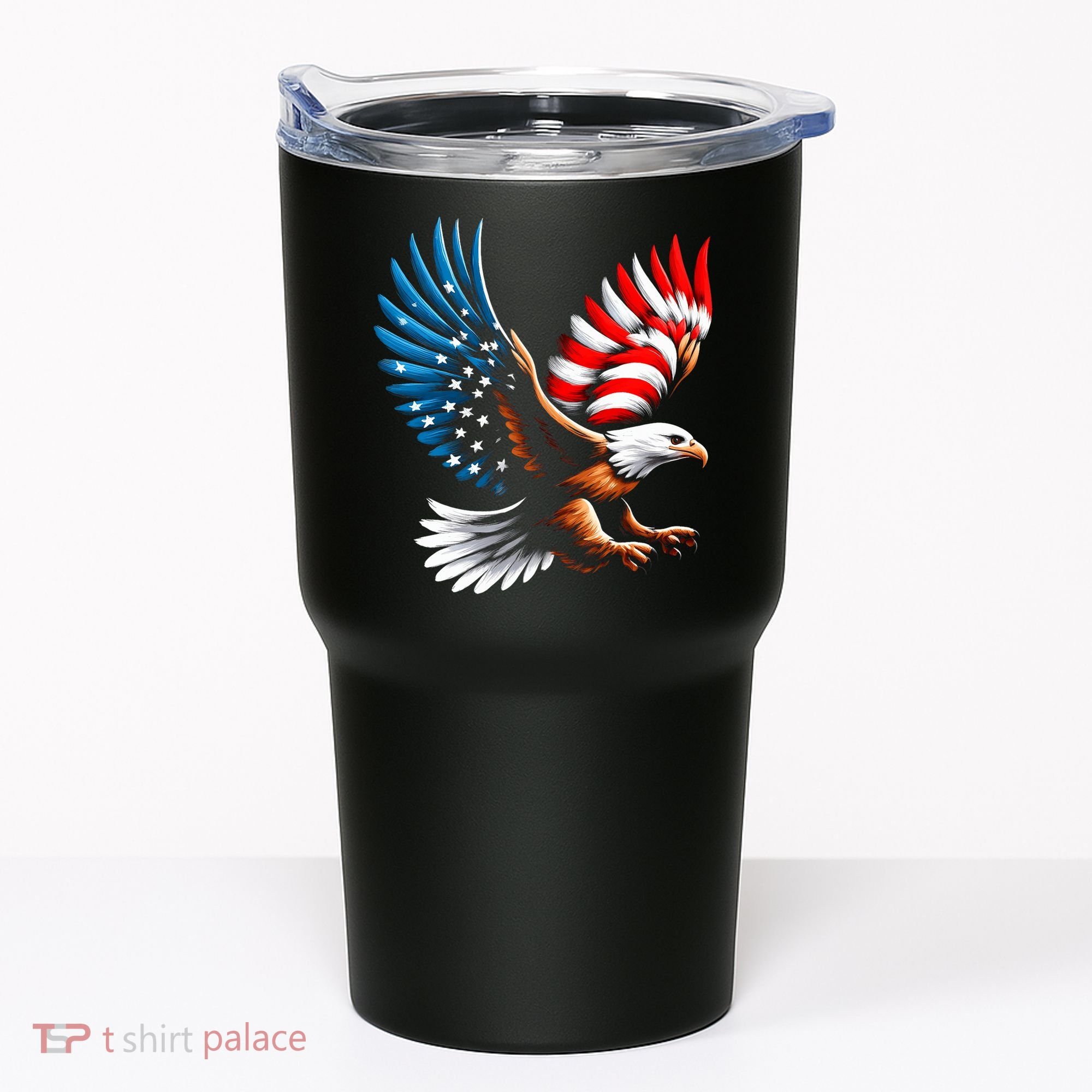 Bald Eagle & Patriotic American Flag 4th Of July Tumbler