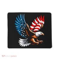 Bald Eagle & Patriotic American Flag 4th Of July Mousepad thumb 0