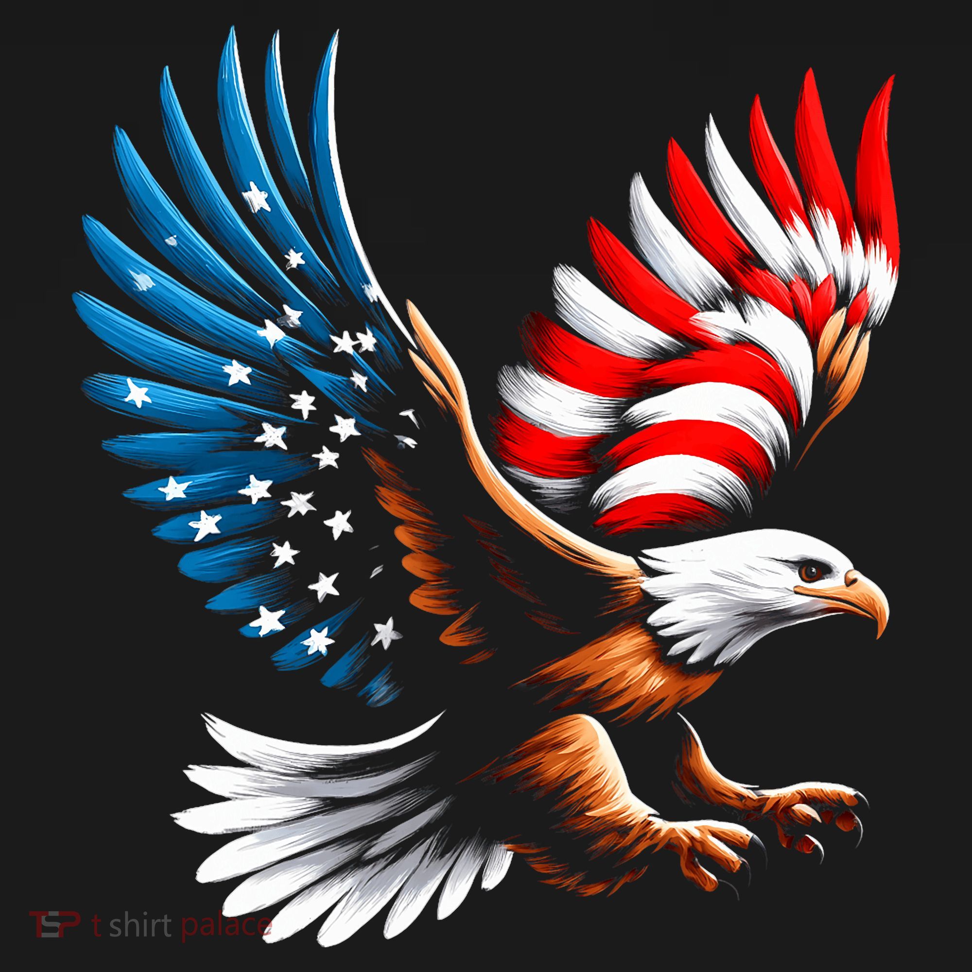 Bald Eagle & Patriotic American Flag 4th Of July Women's Tank Top