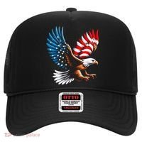 Bald Eagle & Patriotic American Flag 4th Of July Hat thumb 0