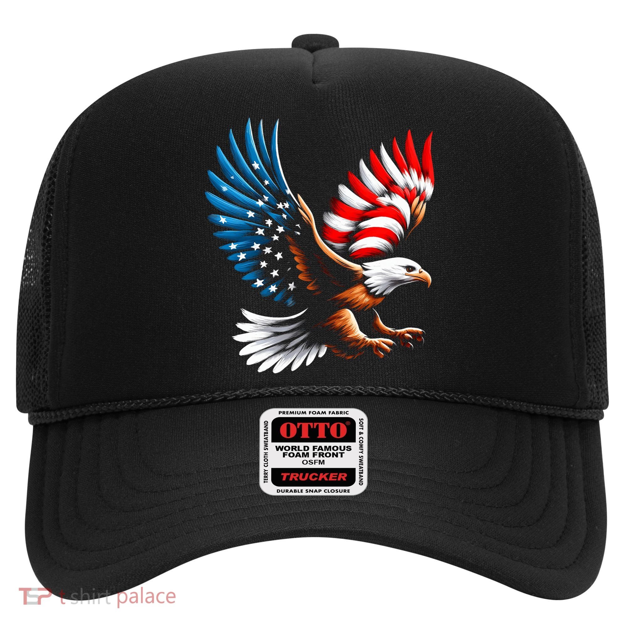 Bald Eagle & Patriotic American Flag 4th Of July Hat