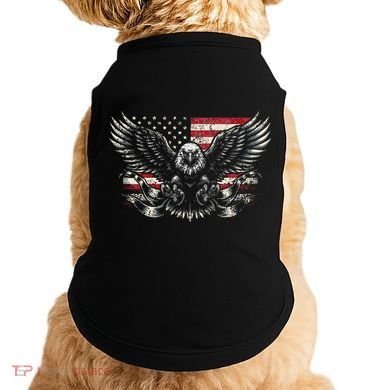 Bald Eagle Patriotic American Eagle Gift Doggie Tank