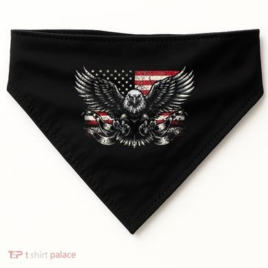 Bald Eagle Patriotic American Eagle Gift USA-Made Doggie Bandana