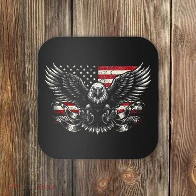 Bald Eagle Patriotic American Eagle Gift Coaster