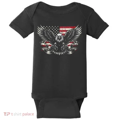 Bald Eagle Patriotic American Eagle Gift Baby Bodysuit