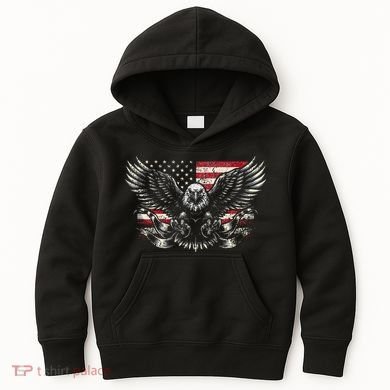 Bald Eagle Patriotic American Eagle Gift Kids Hoodie