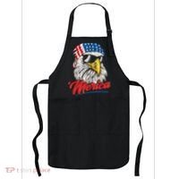Bald Eagle Proud Patriotic American US Flag 4th Of July Apron thumb 0