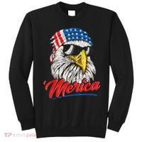 Bald Eagle Proud Patriotic American US Flag 4th Of July Sweatshirt thumb 0